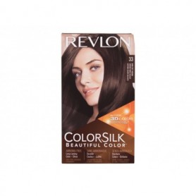 Revlon Colorsilk Beautiful Color Farba do włosów 59,1ml 33 Dark Soft Brown zestaw upominkowy