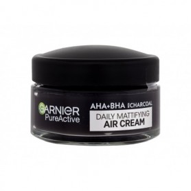 Garnier Pure Active AHA   BHA Charcoal Daily Mattifying Air Cream Krem do twarzy na dzień 50ml
