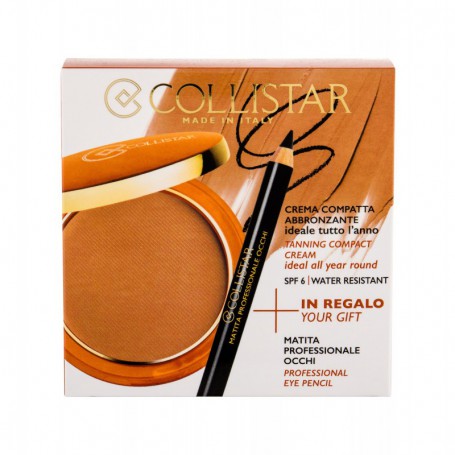 Collistar Tanning Compact Cream SPF6 Puder 9g 4 Caribbean zestaw upominkowy