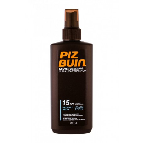 PIZ BUIN Moisturising Ultra Light Sun Spray SPF15 Preparat do opalania ciała 200ml