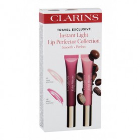 Clarins Instant Light Natural Lip Perfector Błyszczyk do ust 12ml 01 Rose Shimmer zestaw upominkowy