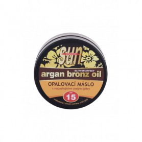 Vivaco Sun Argan Bronz Oil Glitter Effect SPF15 Preparat do opalania ciała 200ml
