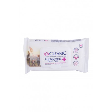 Cleanic Antibacterial Refreshing Travel Pack Chusteczki oczyszczające 40szt